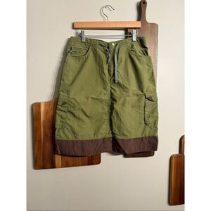 Sherpa Green Brown Adventure Gear Active Colorblock Pencil Skirt Size 4